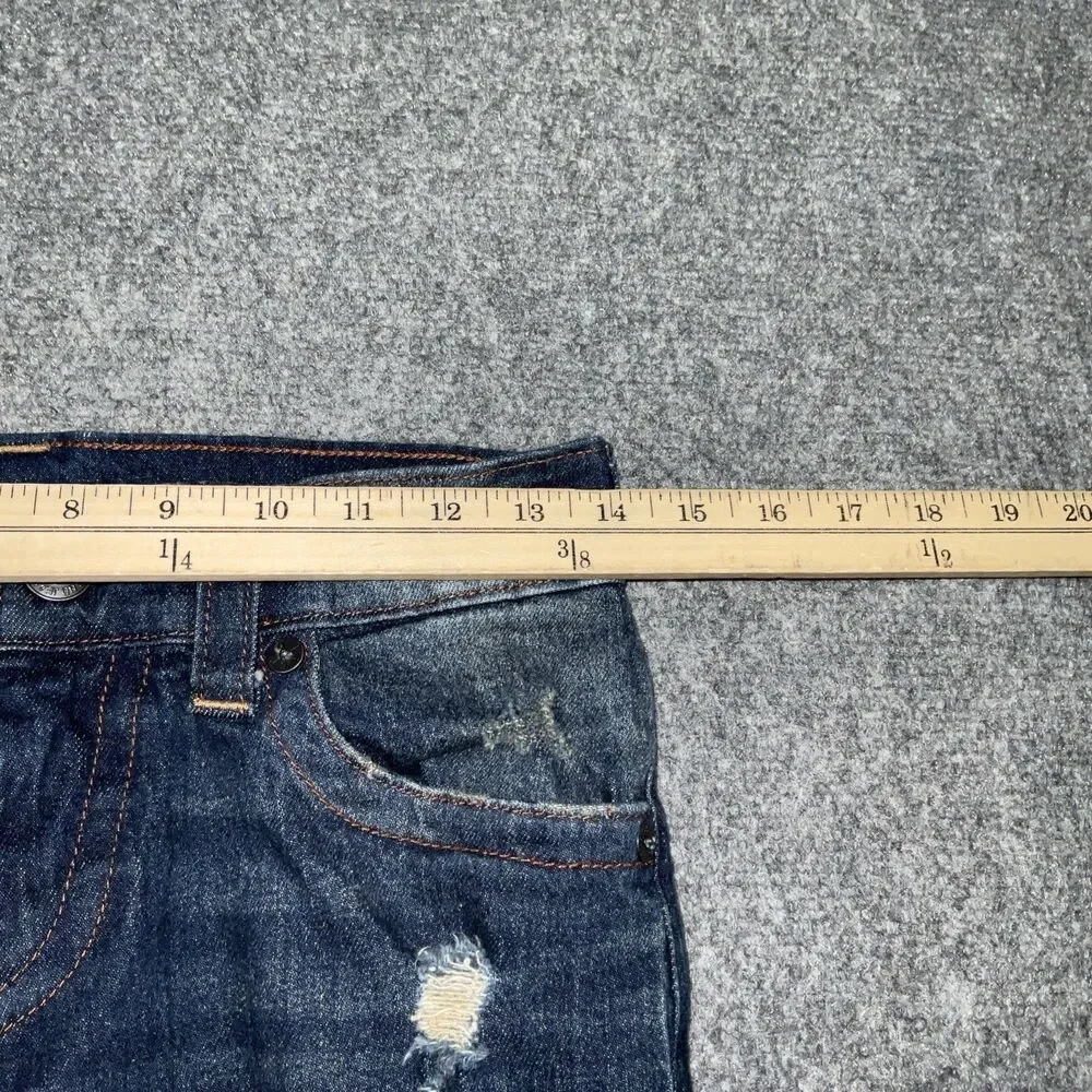 True Religion Jeans Mens Size 28 Blue Denim Geno Relaxed Slim